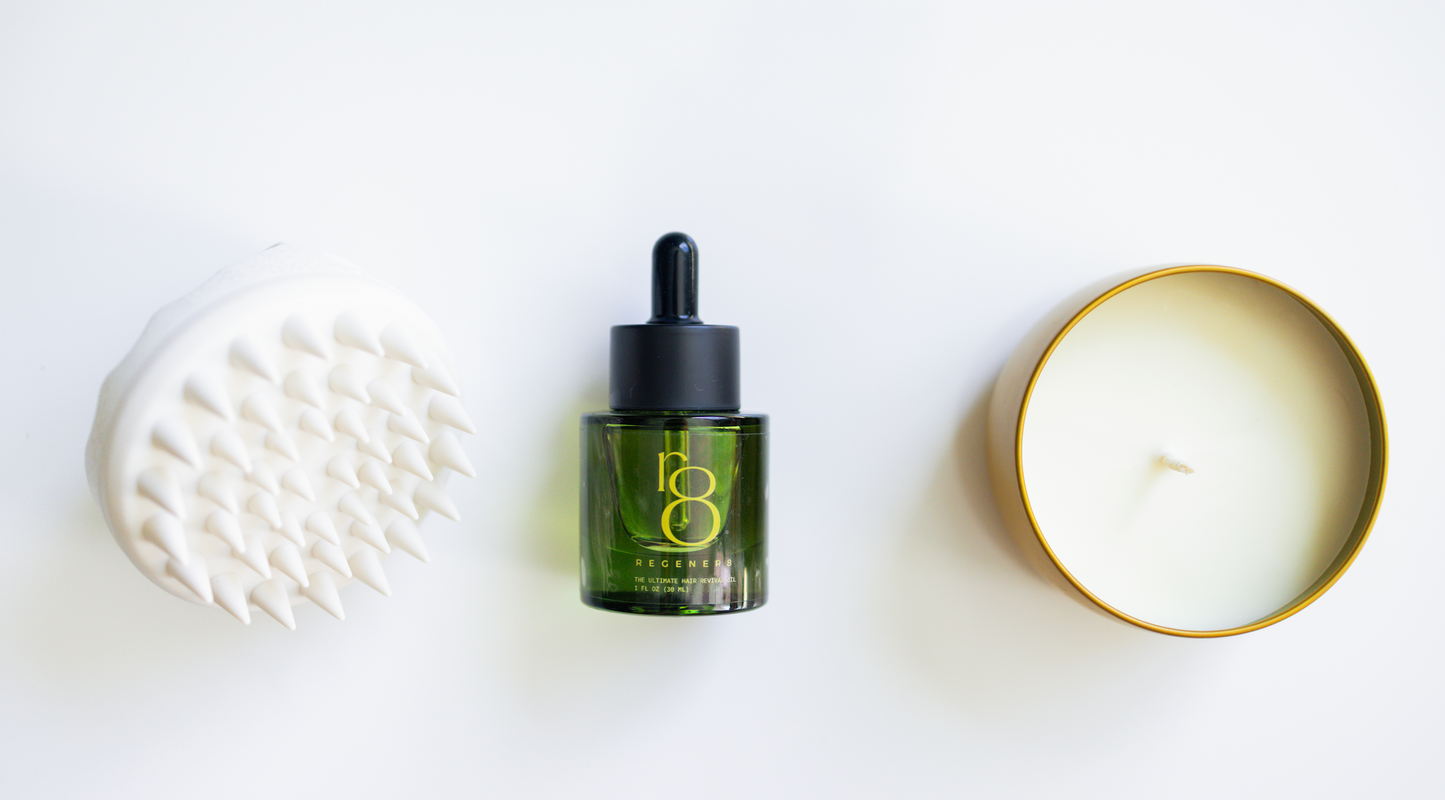 regener8 Complete Scalp Care System – Hair Oil, Brush & Candle